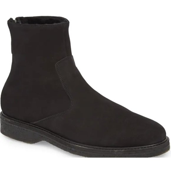 WANT LES Stevens Zip Boot with Genuine Shearling - Picture 1 of 9